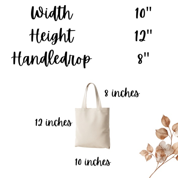 Book and Flowers Tote Bag – Aesthetic Book Lover Gift, Cute Literary Tote - Picture 3 of 3